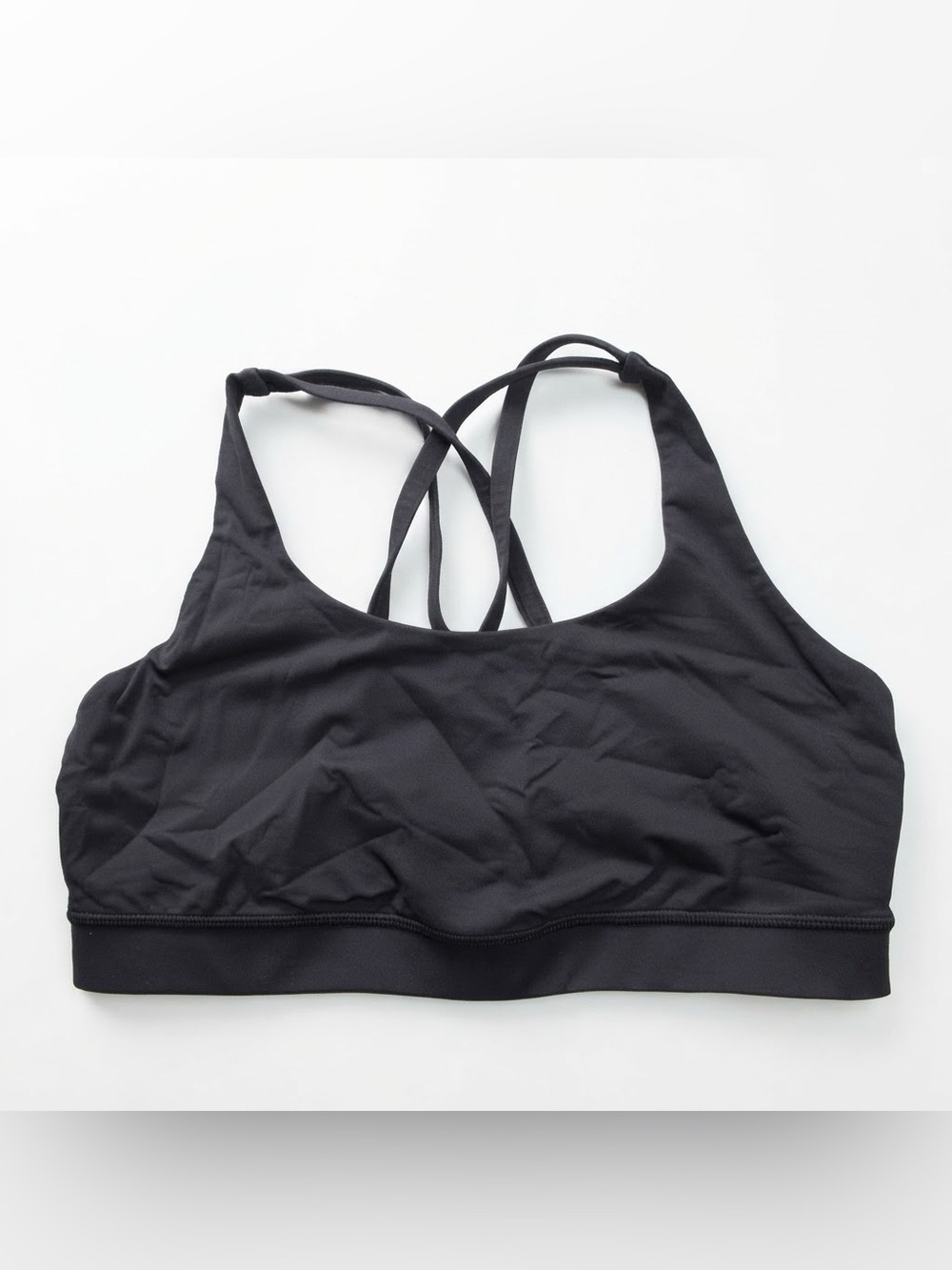 Lululemon Free to Be Bra Wild Black Strappy Back Size 8 Good Condition
